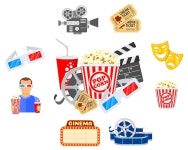 온라인 영화 개념 | 프리미엄 벡터