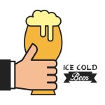 시원한 맥주. | 프리미엄 벡터