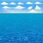 평화로운 바다와 푸른 하늘 | 무료 사진