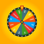행운 배경의 행운 휠 스핀 | 무료 벡터