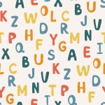 영어 문자 알파벳 ABC 배경으로 다채로운 원활한 패턴 다른 문자 ABC 어린이를위한 다채로운 학교 패턴 아이들을위한 여러 가지 빛깔의 배경... 