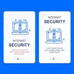 사이버 보안 회사 디자인 벡터 | 프리미엄 벡터