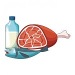 볼로냐 육류 제품 정육점 아이콘 | 무료 벡터