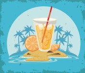 배경 만화 복고풍 과자와 빵과 풍차 빵집 개념 | 무료 벡터