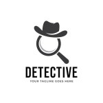 Detective logo design vector template. | Premium Vector