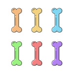 Dog bone icon vector illustration in flat style | Premium Vector