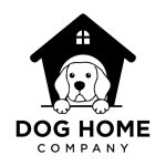 Dog house logo vector art design | Premium Vector