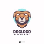 Dog cartoon mascot logo design | Premium Vector