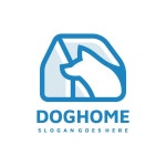 Premium Vector | Dog and pets house logo template