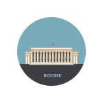 유로넥스트 파리 . 프랑스. | 프리미엄 벡터