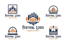 Festival logo | Premium Vector