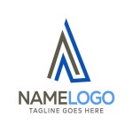 글자 AT 로고 디자인 터 브랜드 템플릿 디자인 | 프리미엄 벡터