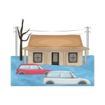 홍수 에 대한 예 | 프리미엄 벡터