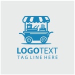 음식 트럭 모바일 부 스트리트 푸드 트럭 모바일 식당 독특한 로고 디자인 일러스트 | 프리미엄 AI 생성 벡터