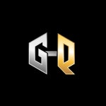 GR 로고 초기 그라데이션 고급 템플릿 | 프리미엄 벡터