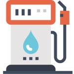 주유소 아이콘 터 이미지는 시티 엘리먼트에 사용할 수 있습니다. | 프리미엄 벡터