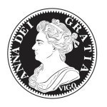 Premium Vector | Gold coin anna 1703 restored design