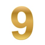 3d number 9 | Premium PSD