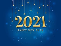 2021 년 황금빛 새해 | 프리미엄 벡터