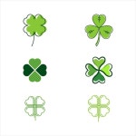 Premium Vector | Green clover leaf icon template design vector