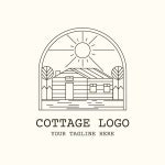 Free Vector | Flat design glamping logo