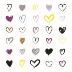 손으로 그린 하트 컬렉션 | 무료 벡터