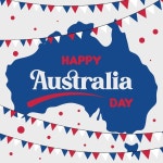 거루 와 함께 오스트레일리아 날 배경 | 무료 벡터