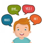 행복 한 아이 이야기 디자인 | 프리미엄 벡터
