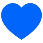 블루 하트 반 그림자 | 무료 벡터