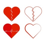 하트 로고 디자인 템플릿 | 프리미엄 벡터