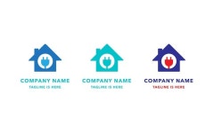Premium Vector | Home electronic device logo