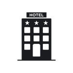 Hotel resort icon | Premium Vector