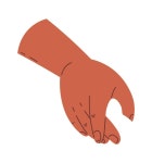 비언어적 의사 소통 요소인 손 제스처 벡터, 고립된 열린 손바닥과 반항 | 프리미엄 벡터