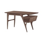 Folding wood table threequarter view in realistic style turquoise table top home wooden furniture | Premium Vector