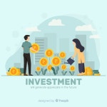 돈 개념 배경 저장 | 무료 벡터