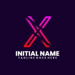 글자 x 다채로운 로고 디자인 | 프리미엄 AI 생성 벡터