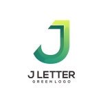 J 편지 로고 그라데이션 추상 화려한 | 프리미엄 벡터