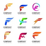 편지 F 로고 디자인 컬렉션 | 프리미엄 벡터