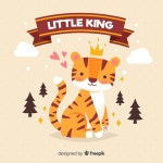 작은 왕 배경 | 프리미엄 벡터