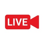 라이브 스트리밍 아이콘입니다. 비디오 방송. 실시간 스트리밍 아이콘 | 프리미엄 벡터