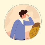 Man looking in the landscape | Premium Vector