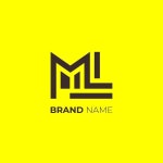 LM 문자 로고 디자인 템플릿 | 프리미엄 벡터