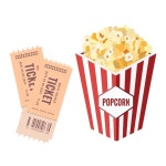 팝콘 상자 서식 파일 | 프리미엄 벡터