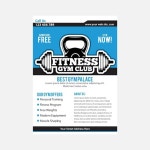 전단지 템플릿-현대 체육관 | 무료 벡터