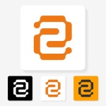 숫자 2 실루엣 로고 | 프리미엄 벡터