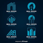 Real estate logo collection | Premium Vector