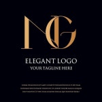 Monogram elegant logos | Premium Vector
