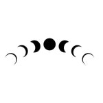 Hand drawn celestial moon phases. spiritual symbol celestial space. magic talisman isolated on white background. | Premium Vector