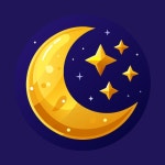 황금 달과 별 3D 터 일러스트레이션 | 프리미엄 AI 생성 벡터