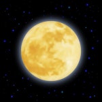 어두운 갈색 밤 하늘 배경 위에 전체 피 묻은 달. 할로윈 휴가 서식 파일 | 프리미엄 벡터